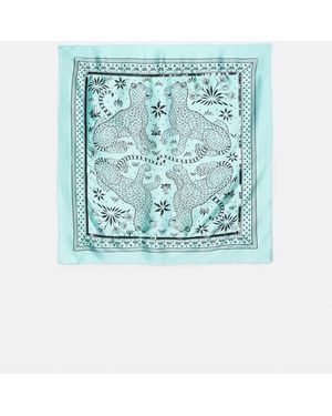Stradivarius Sciarpa Azzurra Con Stampa Rigata E Paillettes - Blu