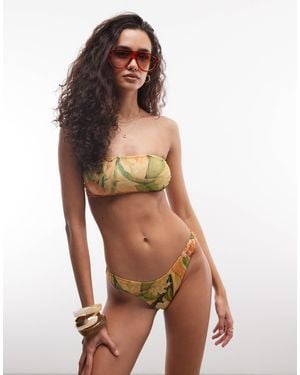 ASOS Pia Papaya Bandeau Bikini Top - Brown