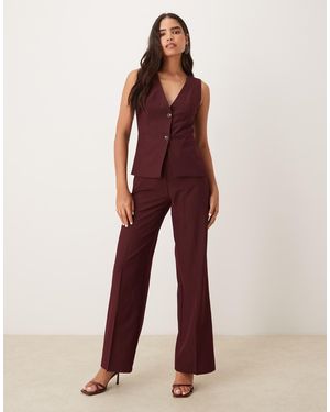 Mango 2-in- 1 Vest Jumpsuit - Red