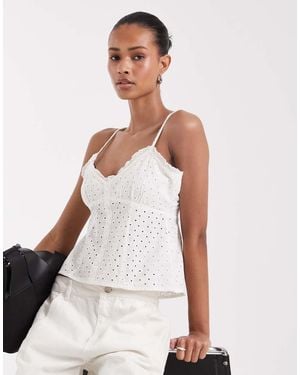 JJXX Broderie Anglaise Cami Top - White