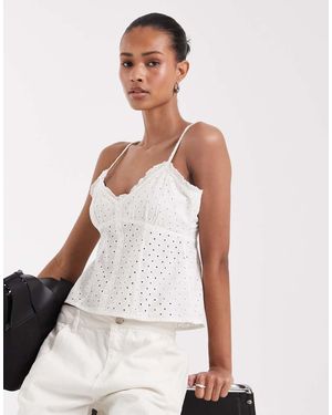 JJXX Camitop Met Broderie Anglaise - Wit