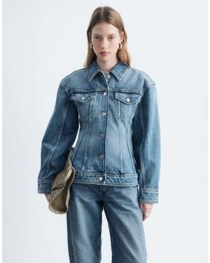 & Other Stories Veste en jean structurée délavé clair - Bleu