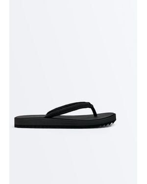 Oysho Braided Rope Beach Sandals - White