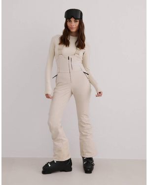 Aim'n Cafe Au Lait Stretch Thermo Bib Trousers - Natural