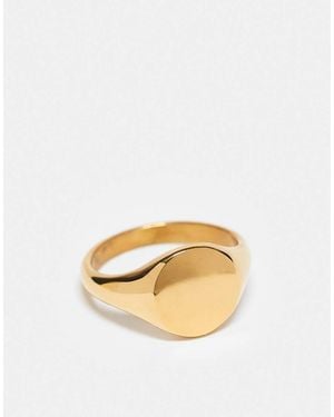 ASOS Zegelring Van Waterbestendig Roestvrij Staal - Metallic