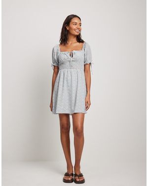 NA-KD Marked Waist Mini Dress Vestito Casual, Nero, 46 Donna
