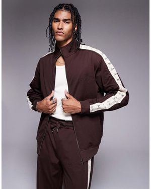 River Island Crochet Taped Track Jacket Co-ord - Purple