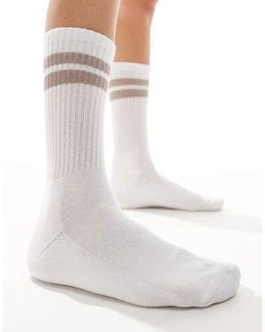 Vero Moda Sporty Ribbed Socks - White