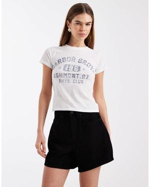 Cotton On High Rise 90s Denim Shorts - White