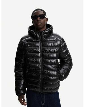 Bershka Lightweight Puffer Jacket - Black