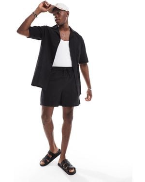 Sol Beach – strukturierte strand-shorts - Schwarz