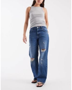 ASOS Ripped Baggy Boyfriend Jean - Blue