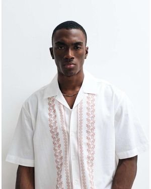 Only & Sons Camicia Comoda Bianca Con Stampa - Bianco