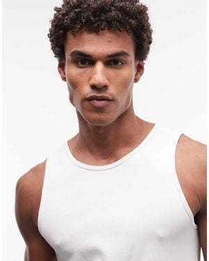 4505 Seamless Rib Active Vest - White