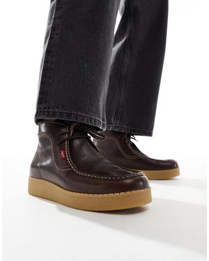 Levi's – schnürstiefel aus leder - Schwarz