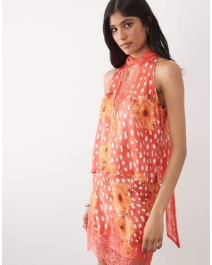 Never Fully Dressed – satin-oberteil - Orange