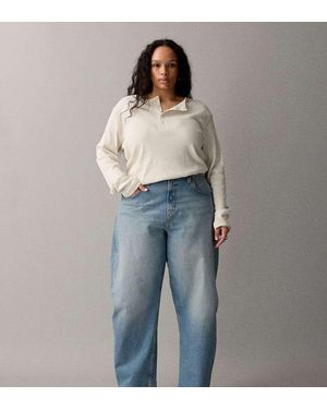 ASOS Asos Design Circular Design Collection Curve Slim Barrel Leg Jeans - Blue