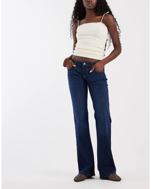 ONLY Lola jeans mit sehr niedrigem bund und ausgestelltem bein - Blau