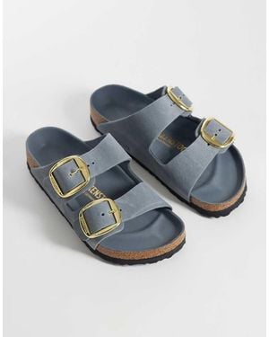 Birkenstock Arizona Big Buckle Oiled Leather Sandals - Blue