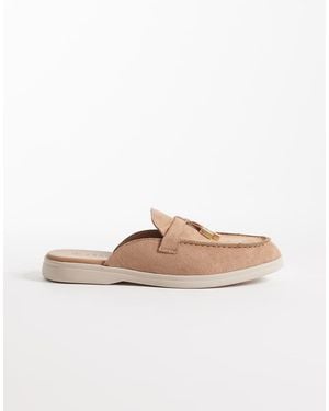 SEQWL Mule Tassel Trim Loafer - White