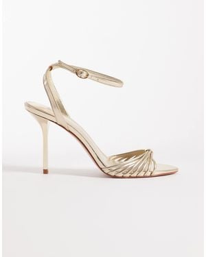 Mango High Metalic Heel - White