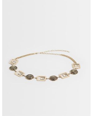 ASOS Cinturón De Cadena Con Moneda De Inspiración Antigua - Neutro