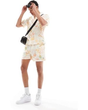 Native Youth Beach Print Relaxed Shirt - White