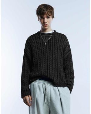 Pull&Bear – strickpullover - Schwarz