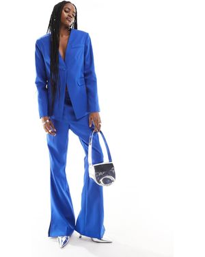 Extro & Vert Tailored Split Hem Pants - Blue