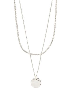 Pilgrim Declan Necklace 2In1 Set - Grey