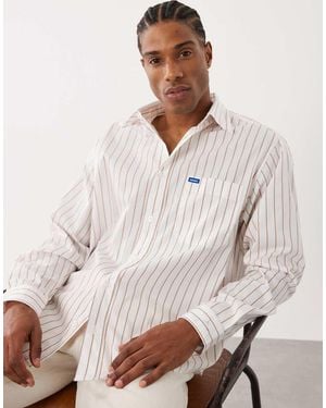 HUGO Oversized Long Sleeve Shirt - Natural