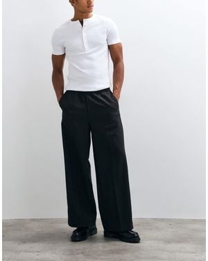Weekday Pull On Wide Leg Tailored Pants - White