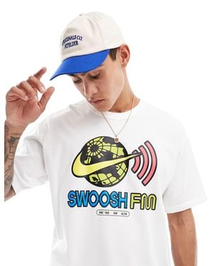 Nike Swoosh Fm Graphic Backprint T-shirt in Blue for Men | Lyst