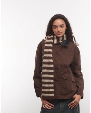 SUI AVA Clara Slim Scarf - Brown