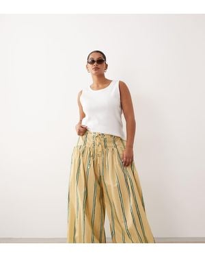 ARRANGE Curve Balloon Trousers With Tie Waist - Natural