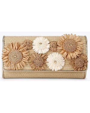 Carvela Kurt Geiger Sorrento Flower Clutch - Natural