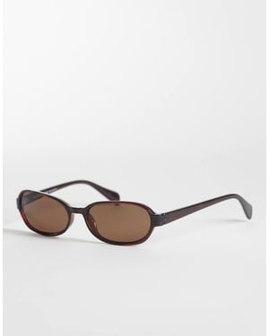 Weekday Rose Oval Sunglasses - Natural