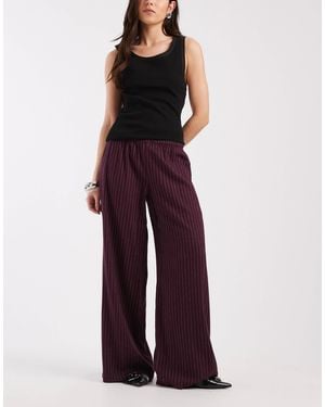 Cotton On Flannel Wide Leg Pants - Purple