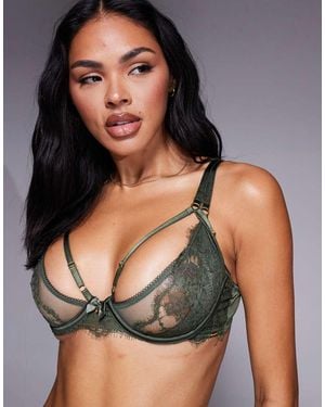 Boux Avenue Strappy Sexy Hardware Balconette Bra - Green