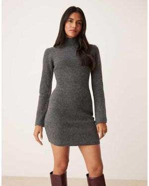Pretty Lavish Minifalda De Punto De (Parte De Un Conjunto) - Gris