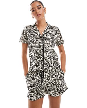 Brave Soul Short Pyjama Set - Grey
