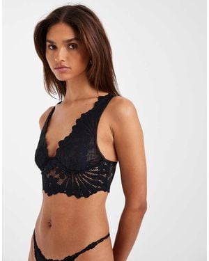 Free People Petal Party Plunge Bralette - Blue