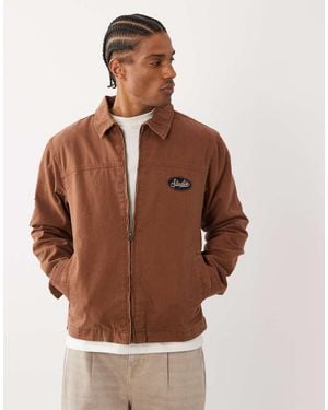 Cotton On Chaqueta Marrón Estilo Mecánico-Gris