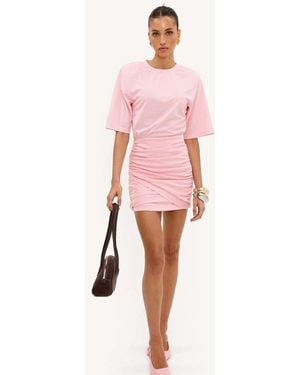 Loavies Simply Perfect Love Dress With Shoulder Pads - Pink
