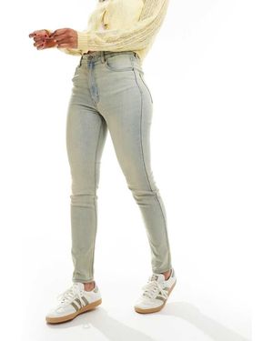 Pull&Bear Jeans Skinny A Vita Alta Sporco - Neutro