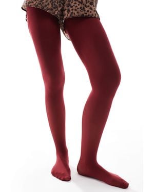 Lindex 50 Denier Super Stretch Tights - Red