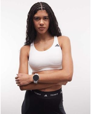 adidas Originals Adidas Training Optime Essentials Mid Support Sports Bra - White