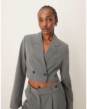 Pimkie Cropped Elegante Blazer - Grijs