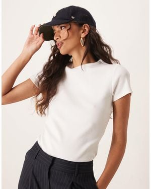 Jdy Ribbed T-Shirt - White