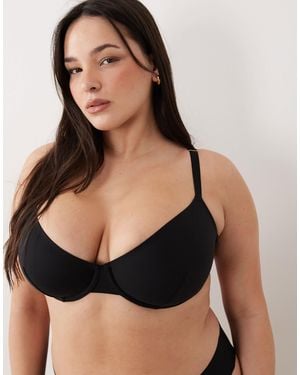 ASOS Asos Design Curve Carla Smoothing Underwired Bra - Black